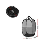 Artiss 2X Laundry Basket Hamper Foldable Black - Furniture > Bathroom