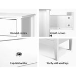 Artiss 3 Chest of Drawers - BRITTANY White - Furniture > Bedroom