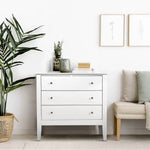 Artiss 3 Chest of Drawers - BRITTANY White - Furniture > Bedroom