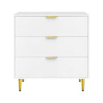 Artiss 3 Chest of Drawers Lowboy Cabinet White - Furniture > Bedroom > Dressers