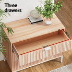 Artiss 3 Chest of Drawers - LURA Pine - Furniture > Bedroom > Dressers