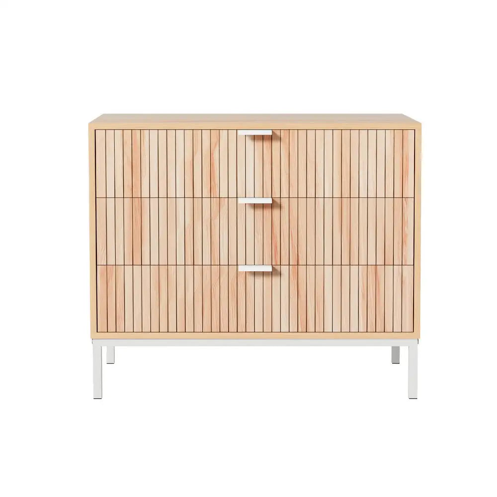 Artiss 3 Chest of Drawers - LURA Pine - Furniture > Bedroom > Dressers