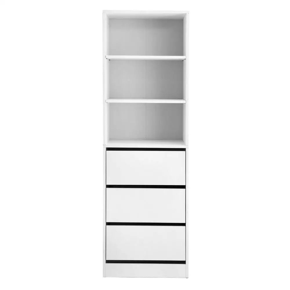 Artiss 3 Chest of Drawers Tallboy Cabinet White - Furniture > Bedroom > Dressers