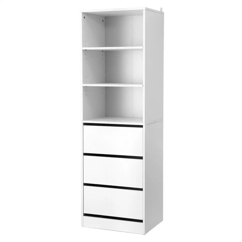 Artiss 3 Chest of Drawers Tallboy Cabinet White - Furniture > Bedroom > Dressers
