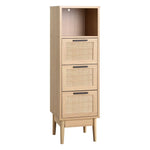 Artiss 3 Chest of Drawers with Shelf - BRIONY Oak - Furniture > Living Room