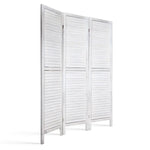 Artiss 3 Panel Room Divider Screen 120x170cm Louver White - Furniture > Living Room
