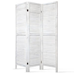 Artiss 3 Panel Room Divider Screen 120x170cm Louver White - Furniture > Living Room