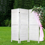 Artiss 3 Panel Room Divider Screen 120x170cm Louver White - Furniture > Living Room