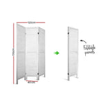 Artiss 3 Panel Room Divider Screen 120x170cm Louver White - Furniture > Living Room
