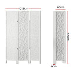 Artiss 3 Panel Room Divider Screen 122x170cm Clover White - Furniture > Living Room