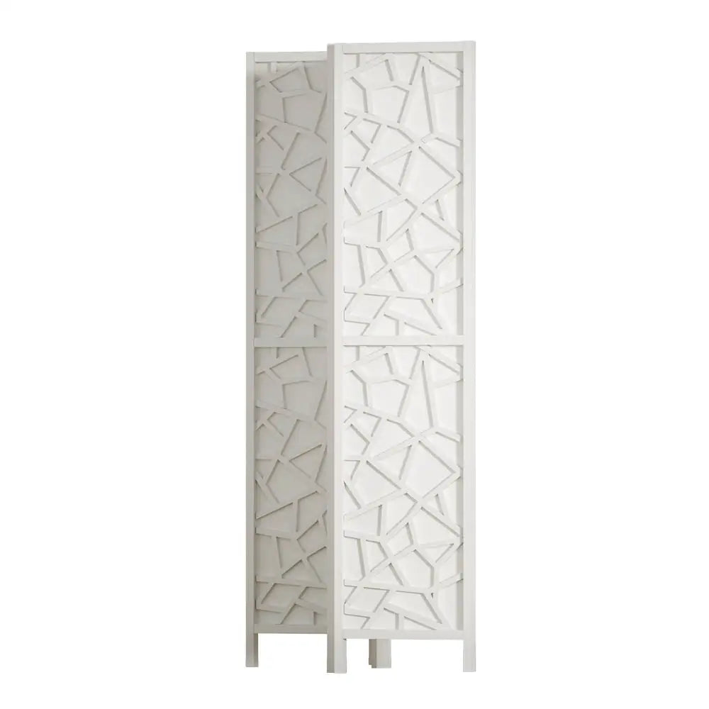 Artiss 3 Panel Room Divider Screen 122x170cm Clover White - Furniture > Living Room
