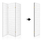 Artiss 3 Panel Room Divider Screen 131x179cm White - Furniture > Living Room