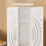 Artiss 3 Panel Room Divider Screen 132x170cm Circle White - Furniture > Bedroom