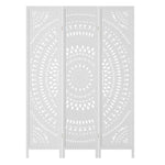 Artiss 3 Panel Room Divider Screen 132x170cm Circle White - Furniture > Bedroom