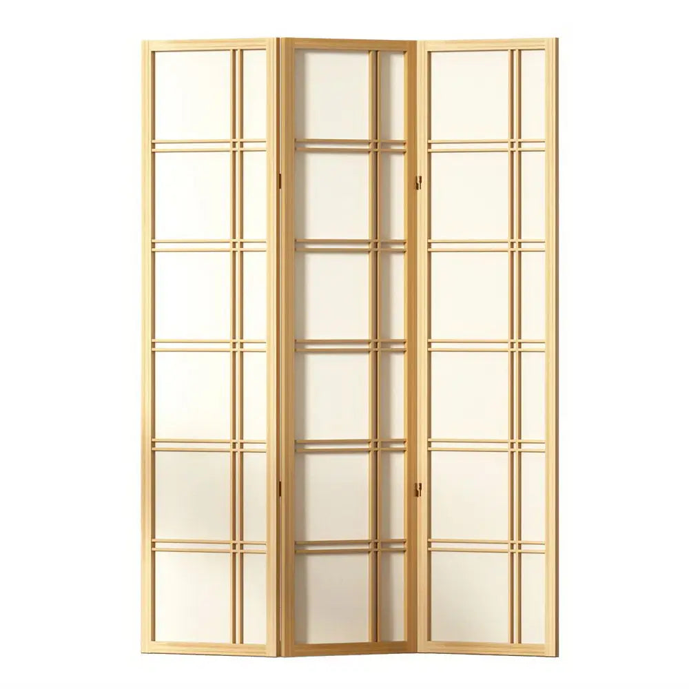 Artiss 3 Panel Room Divider Screen 132x179cm Nova Natural - Furniture > Living Room