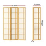 Artiss 3 Panel Room Divider Screen 132x179cm Nova Natural - Furniture > Living Room