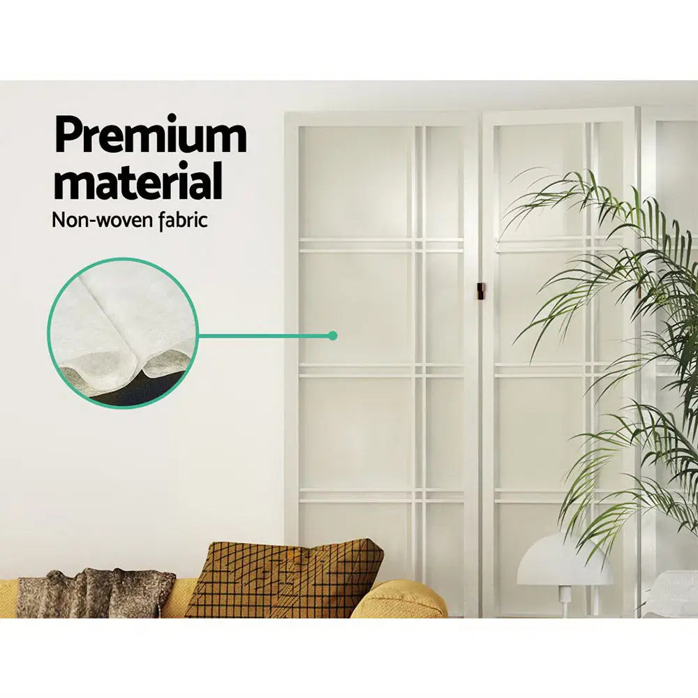 Artiss 3 Panel Room Divider Screen 132x179cm Nova White - Furniture > Living Room