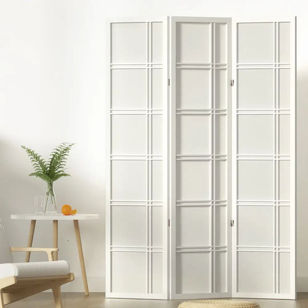 Artiss 3 Panel Room Divider Screen 132x179cm Nova White - Furniture > Living Room