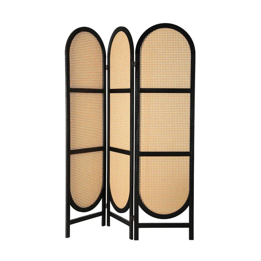 Artiss 3 Panel Room Divider Screen 151x180cm Rattan Brown - Furniture > Bedroom > Room Dividers