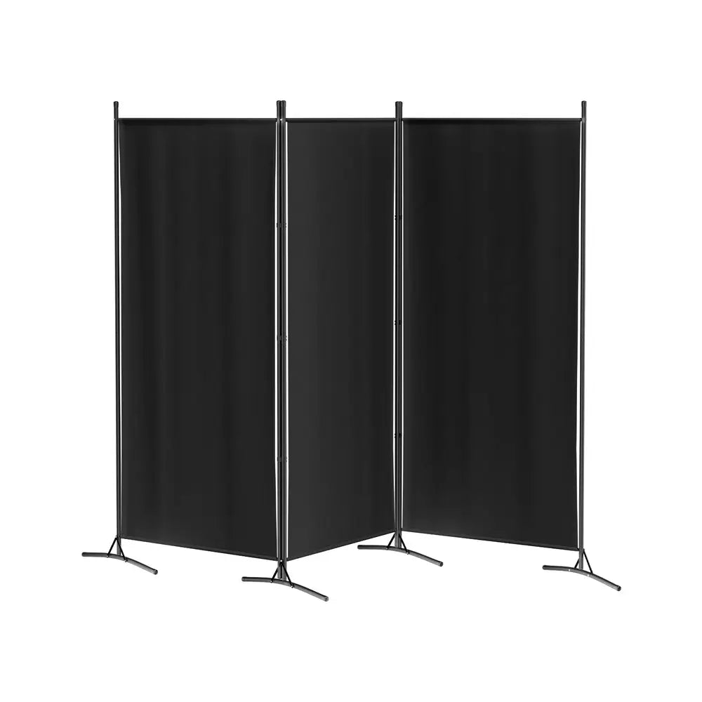 Artiss 3 Panel Room Divider Screen 260x180cm Fabric Black - Furniture > Bedroom > Room Dividers