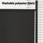 Artiss 3 Panel Room Divider Screen 260x180cm Fabric Black - Furniture > Bedroom > Room Dividers