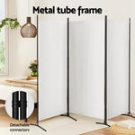 Artiss 3 Panel Room Divider Screen 260x180cm Fabric White - Furniture > Bedroom > Room Dividers