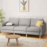 Artiss 3 Seater Sofa 225cm Linen Fabric Grey - Furniture > Sofas > Sofas & Sofa Beds