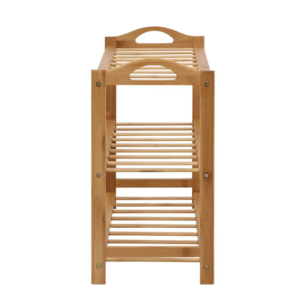 Artiss 3 Tiers Bamboo Shoe Rack Storage Organiser Wooden Shelf Stand Shelves - Furniture > Living Room