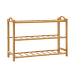 Artiss 3 Tiers Bamboo Shoe Rack Storage Organiser Wooden Shelf Stand Shelves - Furniture > Living Room