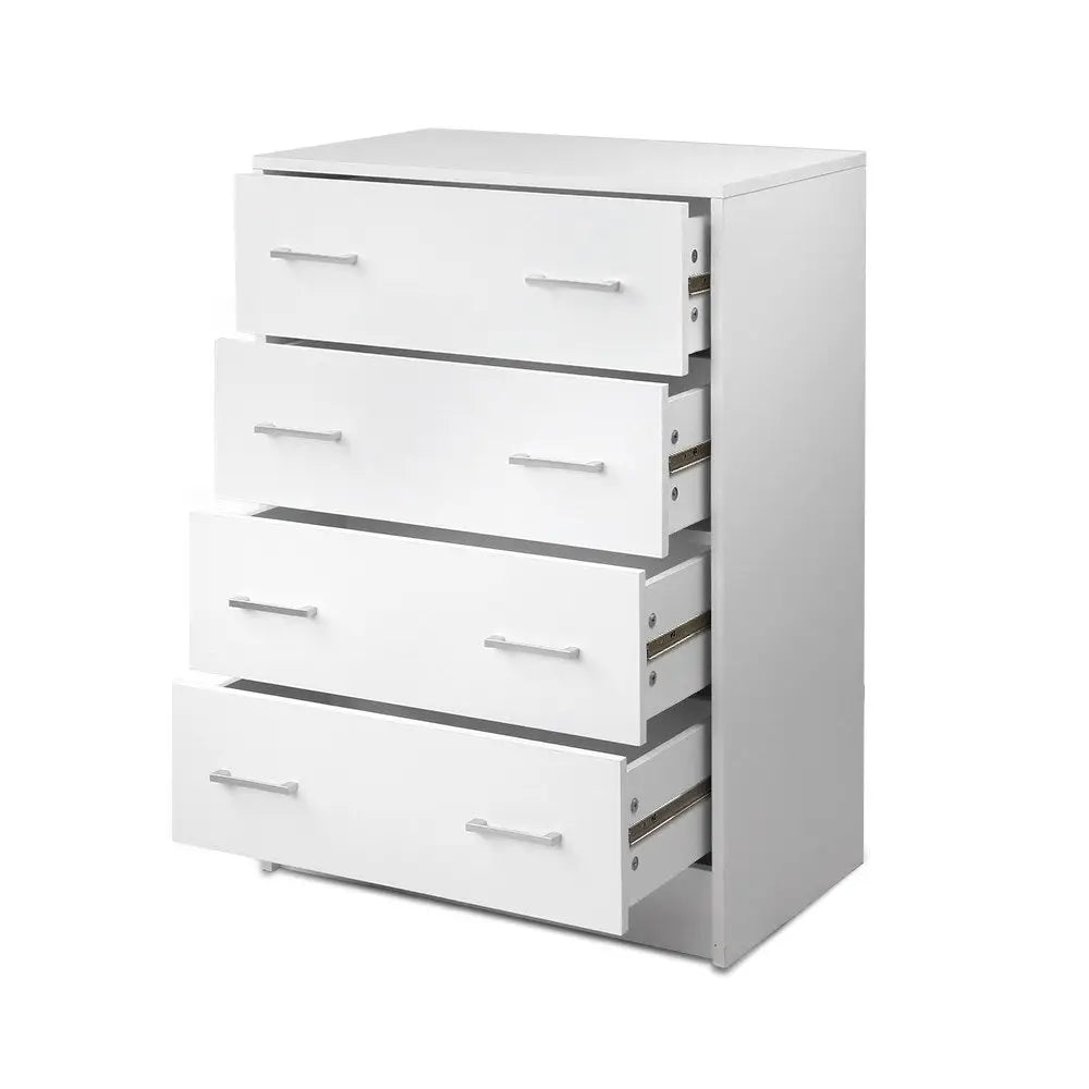 Artiss 4 Chest of Drawers - ANDES White - Furniture > Living Room