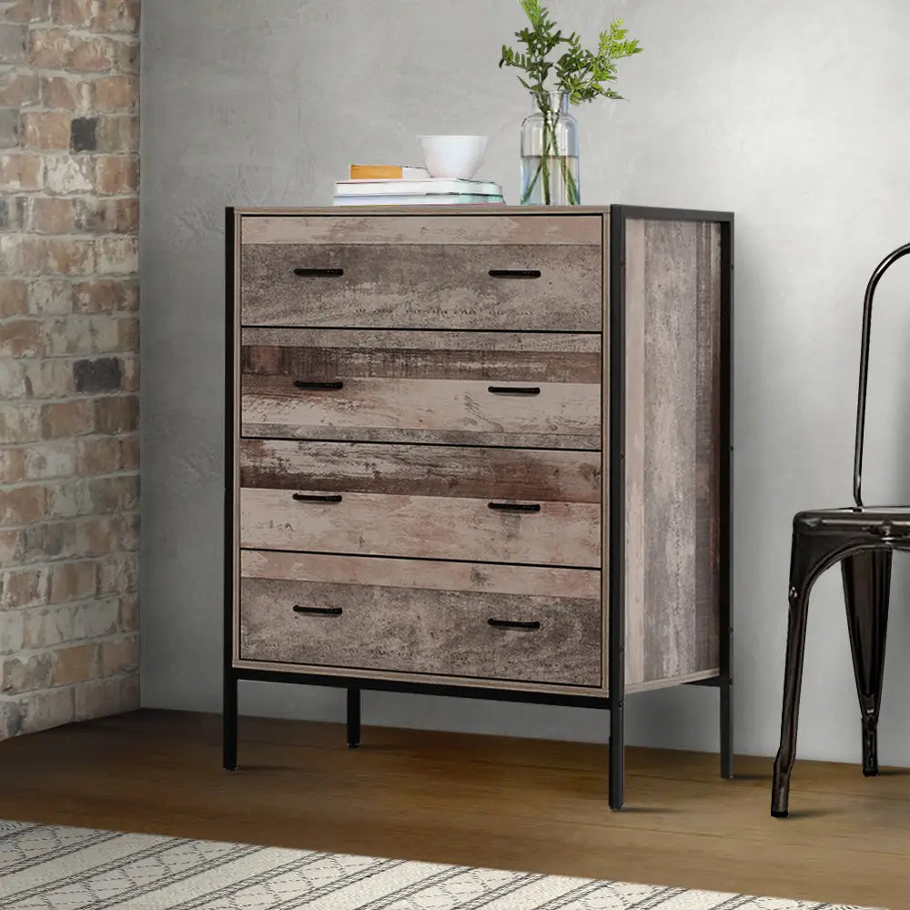 Artiss 4 Chest of Drawers - BARNLY - Furniture > Bedroom