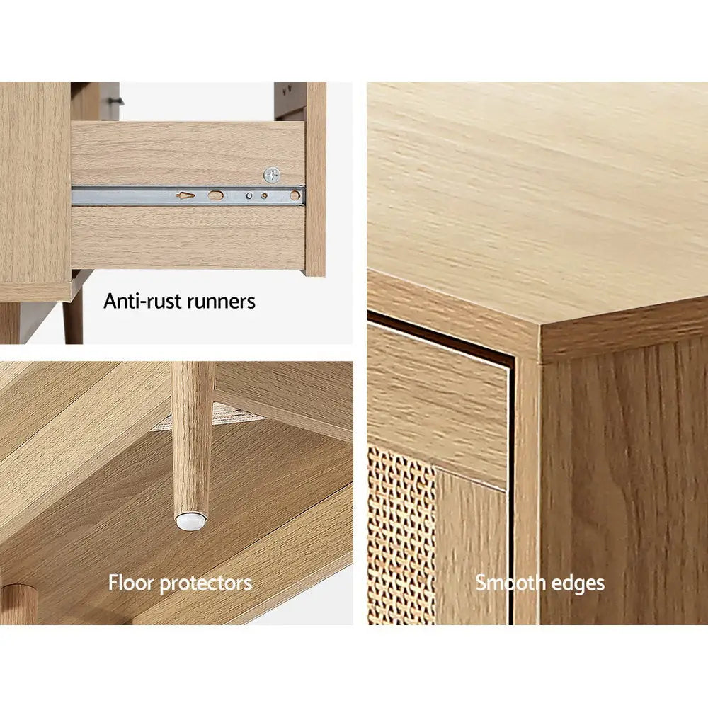 Artiss 4 Chest of Drawers - BRIONY Oak - Furniture > Living Room