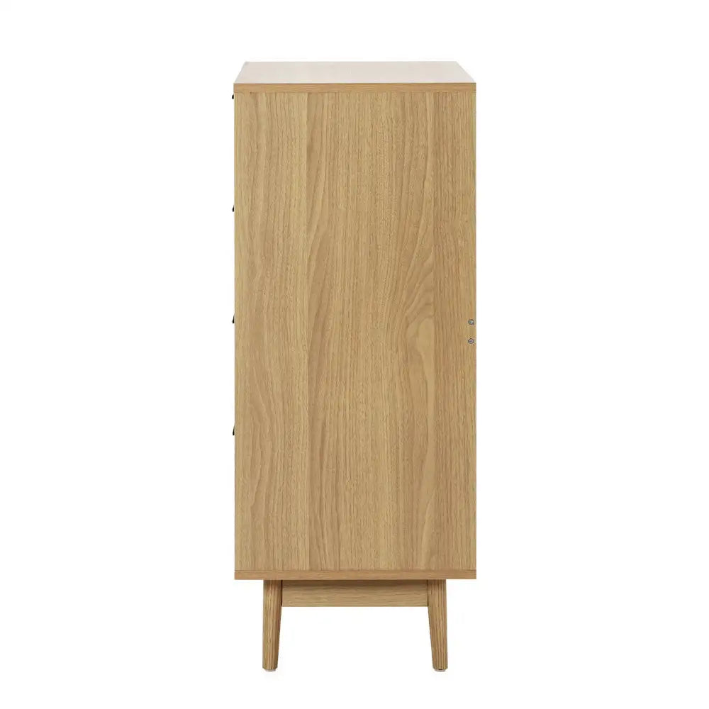 Artiss 4 Chest of Drawers - BRIONY Oak - Furniture > Living Room