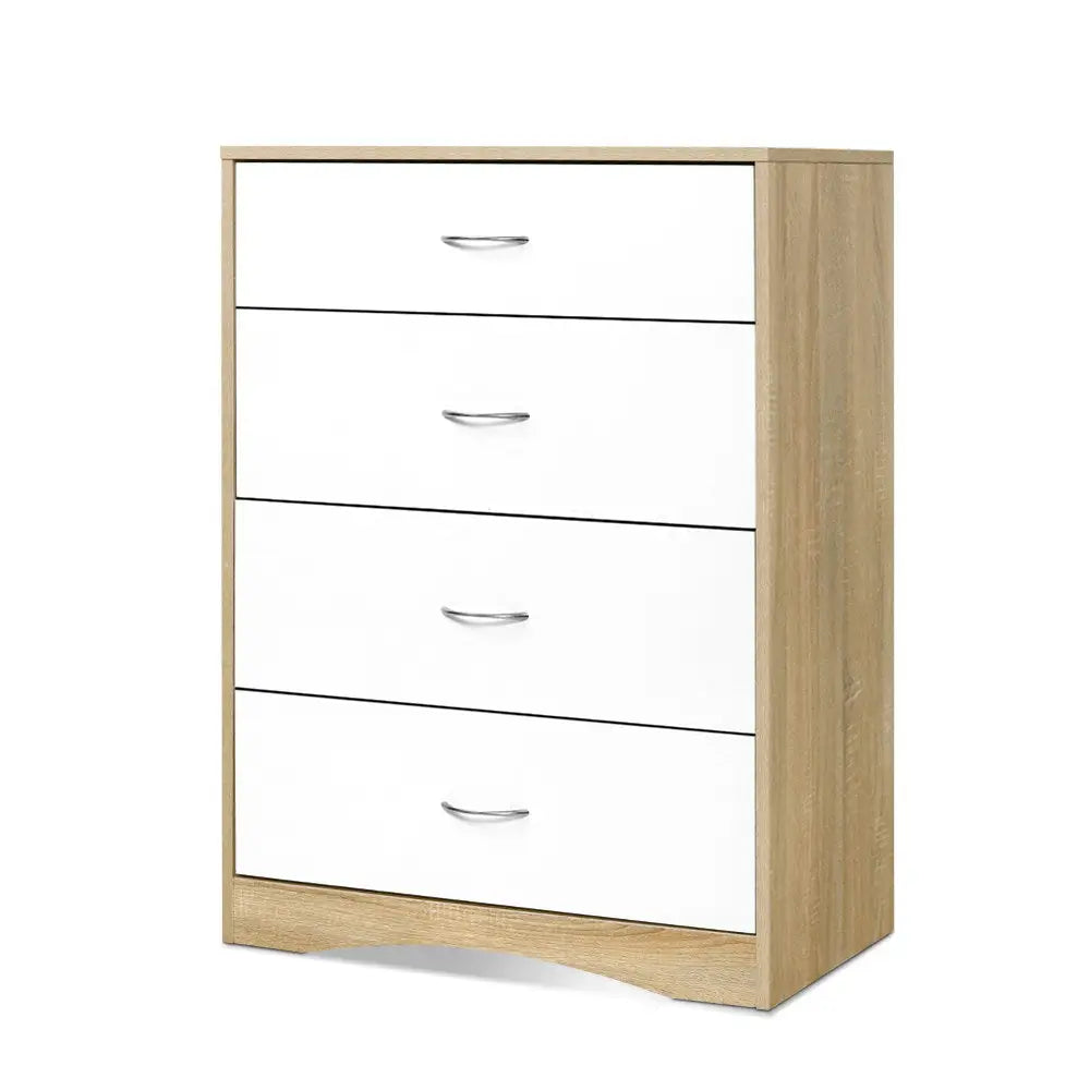 Artiss 4 Chest of Drawers - BURL - Furniture > Living Room