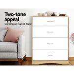 Artiss 4 Chest of Drawers - BURL - Furniture > Living Room