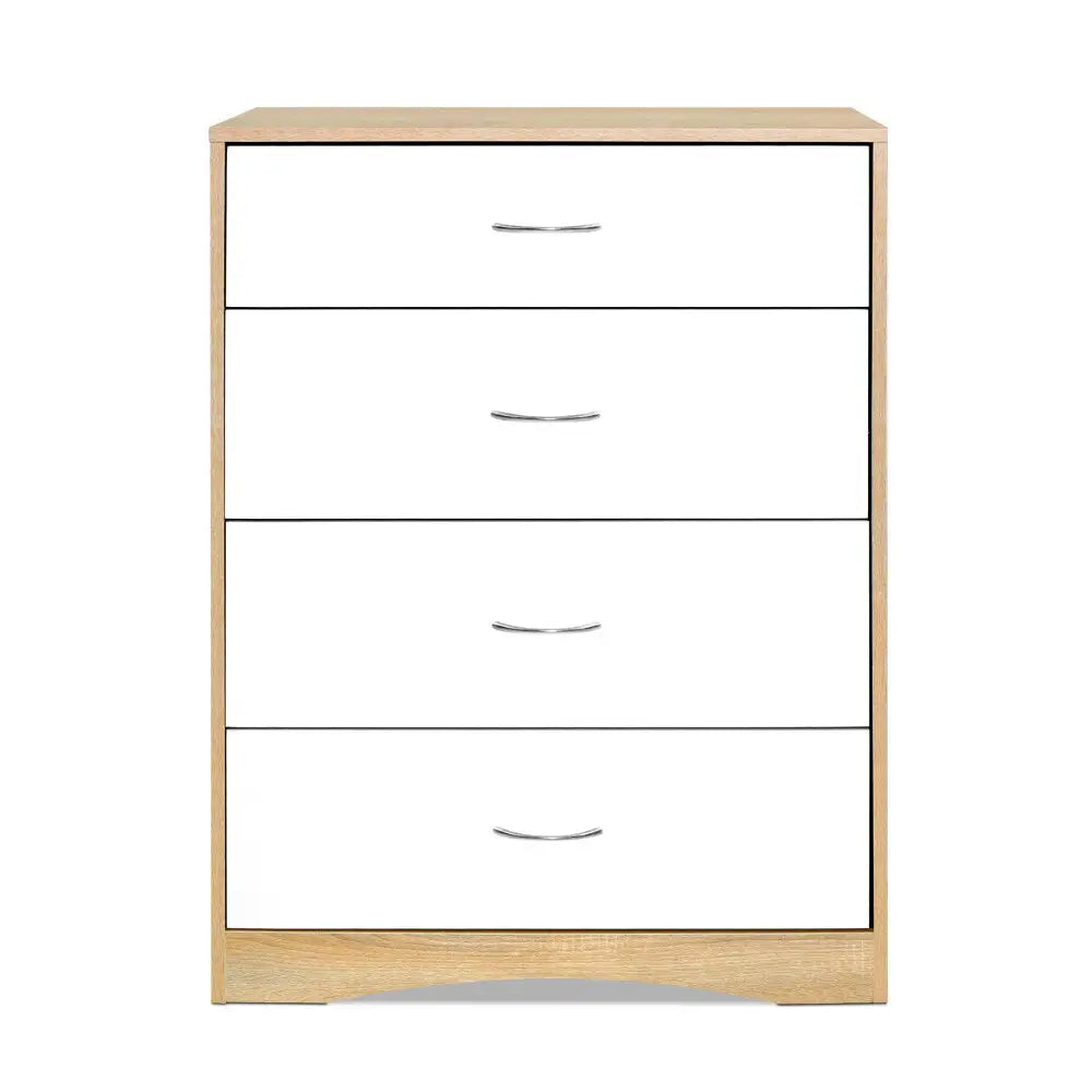 Artiss 4 Chest of Drawers - BURL - Furniture > Living Room