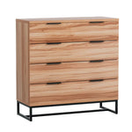 Artiss 4 Chest of Drawers Cabinet Dresser Table Tallboy Storage Bedroom Rust Oak - Furniture > Bedroom > Dressers