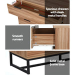 Artiss 4 Chest of Drawers Cabinet Dresser Table Tallboy Storage Bedroom Rust Oak - Furniture > Bedroom > Dressers