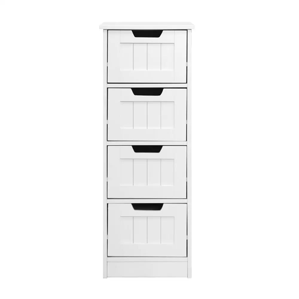 Artiss 4 Chest of Drawers - LEESA White - Furniture > Living Room