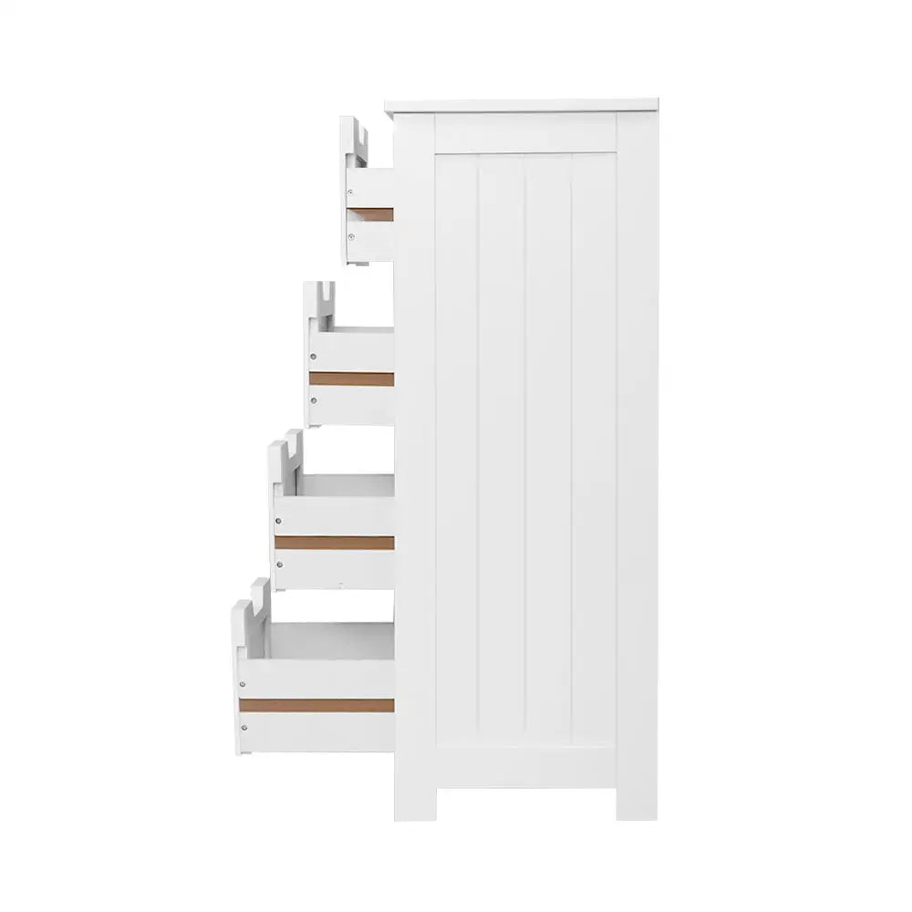 Artiss 4 Chest of Drawers - LEESA White - Furniture > Living Room