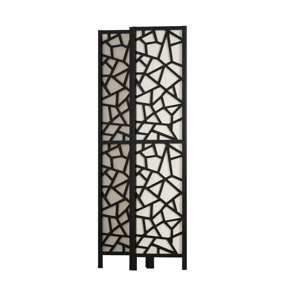Artiss 4 Panel Room Divider Screen 162x170cm Clover Black - Furniture > Living Room
