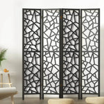 Artiss 4 Panel Room Divider Screen 162x170cm Clover Black - Furniture > Living Room