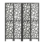 Artiss 4 Panel Room Divider Screen 162x170cm Clover Black - Furniture > Living Room
