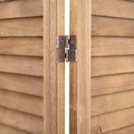 Artiss 4 Panel Room Divider Screen 163x170cm Shelf Oak - Furniture > Living Room