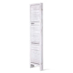 Artiss 4 Panel Room Divider Screen 163x170cm Shelf White - Furniture > Living Room