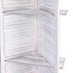 Artiss 4 Panel Room Divider Screen 163x170cm Shelf White - Furniture > Living Room