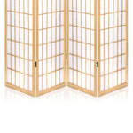 Artiss 4 Panel Room Divider Screen 174x179cm Natural - Furniture > Living Room