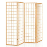 Artiss 4 Panel Room Divider Screen 174x179cm Natural - Furniture > Living Room