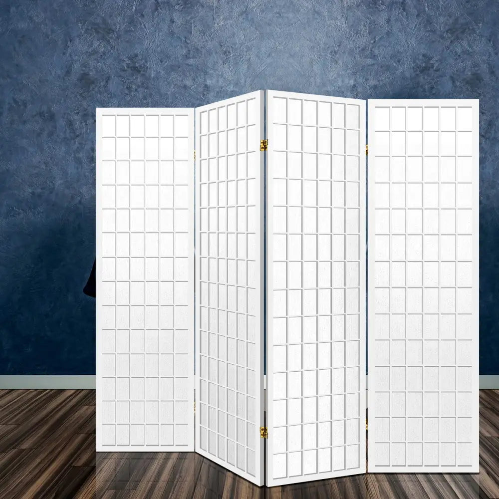 Artiss 4 Panel Room Divider Screen 174x179cm White - Furniture > Living Room