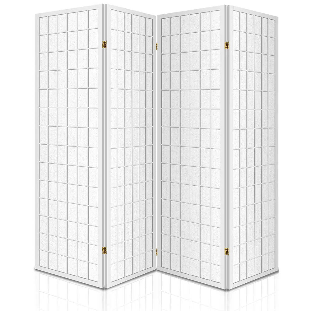 Artiss 4 Panel Room Divider Screen 174x179cm White - Furniture > Living Room